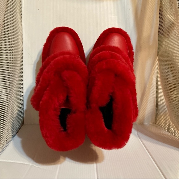 Dizzy Dream Wedge Fur Booties Women – Red Anthony Wang Sz 7 - Picture 3 of 11